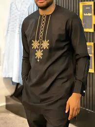 2024 Herr Stylish African Dashiki Shirt - Idealisk för bröllop och festledande Africa -kläder 240423