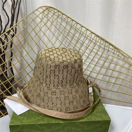 قبعات دلو مصممة مزدوجة الجوانب للرجال كاسويت قبعة فاخرة قبعة نساء بني رسالة كاملة
