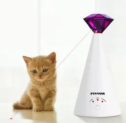 1pc Diamond Laser Cat Toy Dreh rotatieren Elektrische Interaktive Pet Laser Pointer Training Supplies Haustierspielzeug für Katzenkätzchen Pet 201125522455