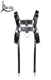 ROCK MEN MASSOMOMOMOMOME Punk Leation Arness Stud Rivet Gothado Handmade Bondage Bely Beling Sling Brace Brades Belt7916528