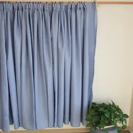 Vorhang fertiges Haken Typ Bambuswäsche Kurzes Feste Farbe einfaches modernes Studium Wohnzimmer