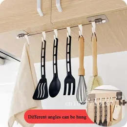 Kitchen Storage Home Organizer Rack Gadgets Cupboard 6 Hook Pantry Chest Tools Towels Hanger Wardrobe Towel Shelf