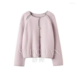 Women's Knits Cashmere Casacos Femininos Inverno Knitted Cardigan Korean Fashion Sueters De Mujer Cropped