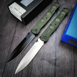 Utomhus taktiska knivar BM 391 SOCP Axis Folder Knife 4.566 "D2 Steel Blade, Green Polymer Handtag, Camping Survival Tools EDC Pocket Knives 535 940