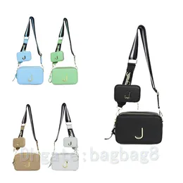 Bolsas de designer de luxo bolsa de câmera nova bolsa de criança marc bolsas hobo homens homens doces colorido saco de ombro de couro mini crossbody carteira mini bolsa de moeda quadratel