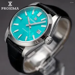 Wristwatches Proxima PX1690 Men Vintage Watch 37mm Snowflake Dial Man Sport Watches Luxury Sapphire PT5000 SW200 Automatic Mechanical 20Bar