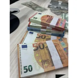 Inne świąteczne materiały imprezowe Kopiuj pieniądze rzeczywisty 12 rozmiar rzeczywiste podrobione banknoty euro upuszczenie dostawy domowy ogród dhkft