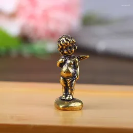 Decorative Figurines 1Pc Retro Copper God Of Love Cupid Statue Small Ornaments Angel Desktop Decorations Home Decor Accessories