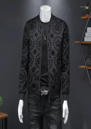 MEN039S JACKETS FRINGER AUTUMN Vintage Crown Jacke Herren 2021 Luxusdruck Black Men Brand Clothing Fashion Club Outfit Bomber M8037946