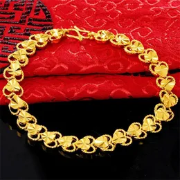 Pulseiras de link yeyulin moda ouro banhado punk pulseira curva cubana cuba cobre braceletsbangle para unissex sem desbotamento