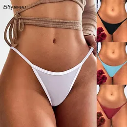 Women's Panties Ladies Sexy Thin Thongs Belt Half Hips Low Waist Fashion Stitching Lace Simple Solid Color Open Back Fun