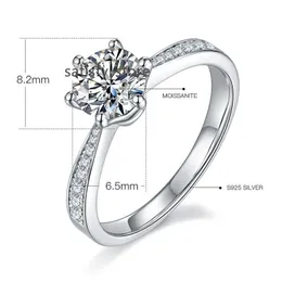 Custom 18k White Gold Womens VVS Diamante eterno Moissanite Round Round Sterling Silver Silver 925 Party de noivado de casamento