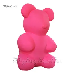 Partihandel härlig jätterosa rosa reklam Uppblåsbar tecknad björnballong djurmodell för festdekoration