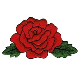 Ferramentas de noções de costura Beautif 100% Bordado Red Rose Flower Ferro em roupas Appliques Diy Appliques Drop Delivery Apparel Dhzan
