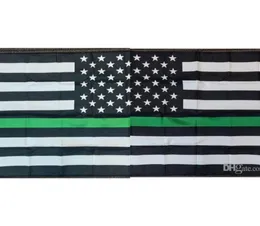 200pcs 90x150 cm Polyester 3x5ft Banner con contanti metallici Green Green Line America Flags National G1731605403