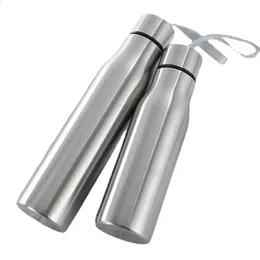 500ml1000ml Sport Water Bottle Singlelayer Cup Cup Travel Camping Sports Drinkware Stainless Steel 240422