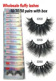 RED SIREN103050 Fluffy Mink Eyelashes Whole Lashes with Box Soft Volume Natural Eyelasehs Makeup 3d Mink Lashes In Bulk2525069