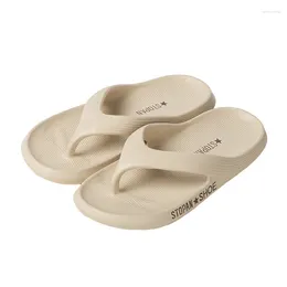 Slippers Мужские V-образные шлепанцы Eva Summer Anti Slip для внешнего износа на сандалиях толстые подошвы пляжные туфли