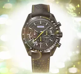 Полный функциональный мужской день дата Quartz Watches Sponwatch Hole Кожаный нейлоновый ремешок высшего качества. Начаты на наручные часы Sapphire Super Factory Time Подарки с часами