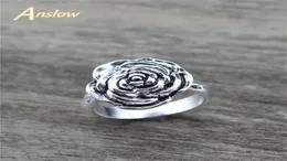 Anslow Brand New Whole Trendy Jewelry Top Quality Special Rose Flowers for Women Lady Finger Ring Vintage Retro Style Gift Q074682091