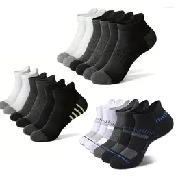 Sports Socks 5pairs High-Quality Men's Short Hosiery: Large Fit Netted Design Summer Stocking