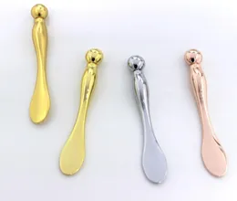 Gold Beauty Bar Face Face Mask Spoon for Cream Foundation Använd Metal Eye Cream Massage Stick rynka Ta bort Eye Massage Tool Meta6337808