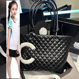 Kids Bags Luxury Brand CC Bag Womens Vintage GST Shopping Tote Bags Soft Leather Large Capacity Twotone Pockage Large Capacity Outdoor Sacoche Shoulder Handbags 28C