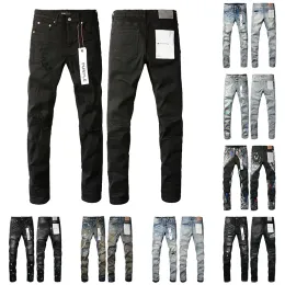 Designer Männer lila Jeans schlank gerade dünne Hosen wahrer Stapel Modetrendmarke Vintage Pant Brandhose