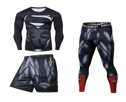 Mannen Sport Kickboksen Set Compressie T -Shirt Boksen BJJ Muay Thai Shorts Fitness Rashguard MMA Training G Anzüge MEN039S Track3962012