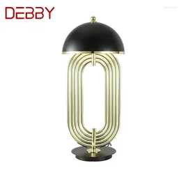 Bordslampor Debby Modern LED -lampdesign E27 Black and Gold Creative Desk Light Home Decorative For Foyer Living Room Office Sovrum