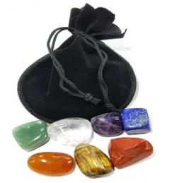 10Set Natural Crystal Chakra Stone 7pcs Set Natural Stones Palm Reiki Heilungskristalle Gemstones Home Decoration Accessoires6379471