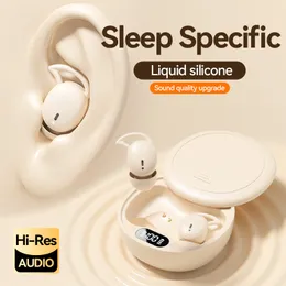 Mini auricolari wireless in-ear Bt Sleep Music Call Earbuds Batteria lunga durata scorrevole Scambio di impronte digitali Cuffie sportive con display digitale