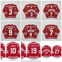 CEOC202 BOSTON UNIVERSITY HOCKE 9 JACK EICHEL 7 Charlie McAvoy 3 Charlie Coyle Clayton Keller Diffley Thomas Chabot Brady Tkachuck NCAA Jersey