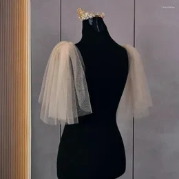 Halsdukar kvinnor prom bröllop brud wrap elegant förgyllning ren sjal sexig tyll dropship