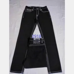 Mäns jeans herrar sanna jeans långa byxor herr grov linje super religion jeans kläder man avslappnad blyerts blå svart denim byxor m2918nnty