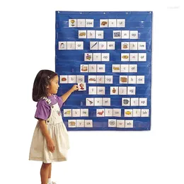 Storage Bags Standard Pocket Chart Education Learning Teaching For Home Scheduling Classroom Xqmg Display Rack