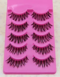 Messy False eyelashes Natural Eye Extentions Makeup for Eyes 5 Pairs with Packaging Box 7460560