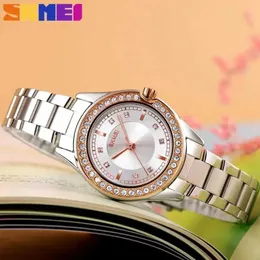 Wristwatches 1534 Lady es Waterproof Stainless Steel Strap reloj mujer Fashion Women Quartz Innovative Diamond Wristes H240504