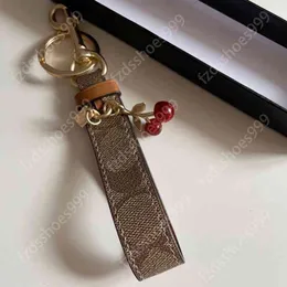 Keechchain di lusso Lovely Tiny Cine Cine Cherry Key Ring per donne Porta di sacchetto Ornamento Accessori a sospensione Accessori 8R1G1