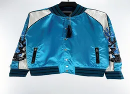 Mens Designer Jacket Black Blue Flame Brodery Coat Men Causal Baseball Uniform Hip Hop Clothing Men039S Fashion Trench Butto3159275