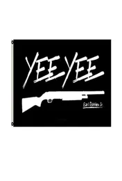 YEE YEE Flag Earl Dibbles Jr Black Flag Gun Hunting Double Stitched Flag 3x5 FT Banner 90x150cm Party Gift 100D Printed sellin1831023