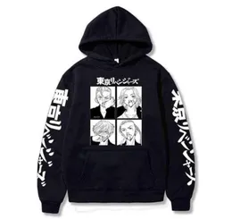 Hot Anime Tokyo Mikey Tryckt herr Hoodie Long Sleeve Anime Oversize Sweatshirt Harajuku Style Streetwear Hoodie Y11201907917