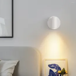 Lâmpada de parede Luz ajustável USB recarregável 3W Modern Nordic Frept COB LEITURA QUENTE A QUESTA PARA O QUARTO SALA