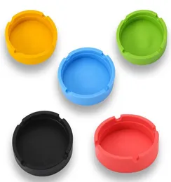 Portable Rubber Silicone Soft EcoFriendly Round Ashtray Ash Tray Holder Pocket Ring Ashtrays for Cigarettes cool Gadgets Shi3570424