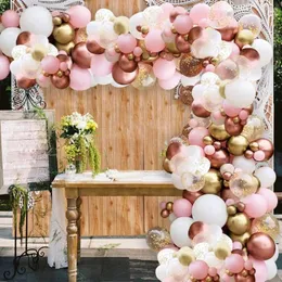 Украшение вечеринки розовое золото розовый воздушный шар набор для свадебного душа белый конфетти -воздушные шары день рождения