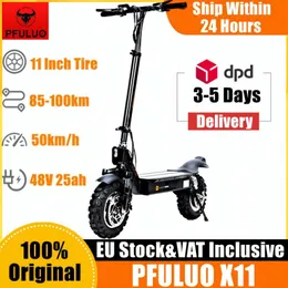 EU Stock Electric Scooter New Pfuluo X-11 SMART Kickscooter 1000W Motor 11 tum 2-hjulskivor Hoverboard skateboard 50 km H Max Speed ​​Off-road inklusive moms 258x