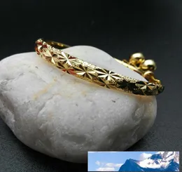 Barn039s smycken 18k gult guldpläterat snöflinga prägling justerbara klockor armband armband för baby småbarn barn tjej3626200