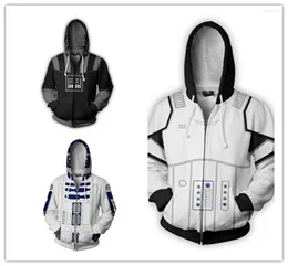 Men039s Hoodies Movie Cosplay 3D Print Shadow Stormtrooper Sweatshirt Vuxen unisex Death Zipper Hooded Jacket för Autumn7237996