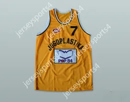 Anpassad Nay Mens Youth/Kids Toni Kukoc 7 Jugoplastika Split Basketball Jersey Top Stitched S-6XL