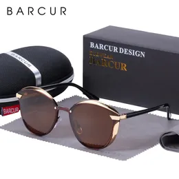 BARCUR Polarized Sunglasses Women Luxury Round Sun Glass for Ladies Female Shade Lunette De Soleil Femme 240429